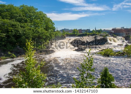 Lewiston Falls in the Androscoggin River