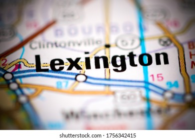 Lexington. Kentucky. USA On A Geography Map