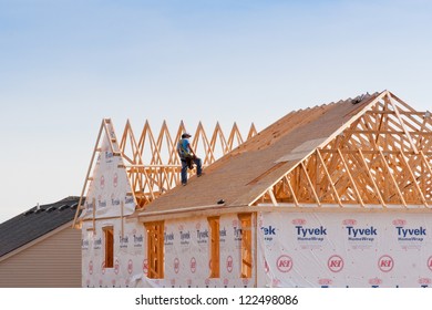 LEXINGTON, KY-DECEMBER 3: New House Contraction In Lexington, Kentucky On December 3,2012.  Regarding   The U.S. Census Bureau 306  Thousands New Houses Has Been Sold In United States  In  2011 Year.