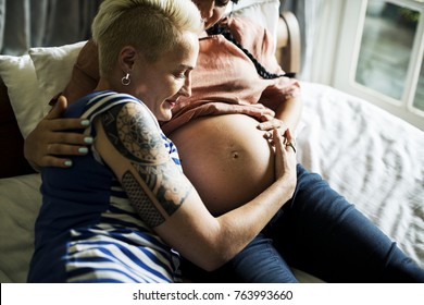 An lgbt couple expecting a child