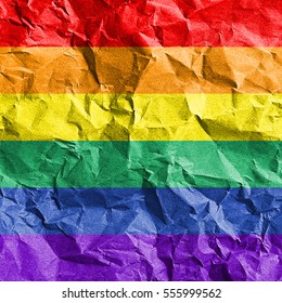 LGBT Flag On Textured Background