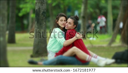 Similar – Image, Stock Photo Young couple having fun in a summer day