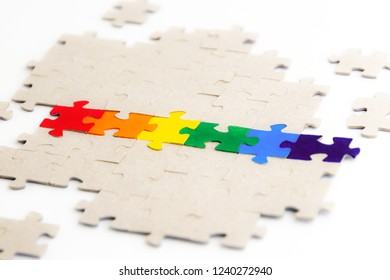 Lgbt Pride Flag Built Puzzle Among Stock Photo 1240272940 | Shutterstock