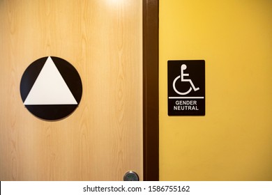 Lgbtq Sign Restroom Reading Gender Neutral Stock Photo 1586755162 ...