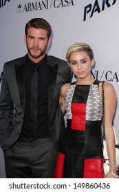 Liam Hemsworth And Miley Cyrus At The 