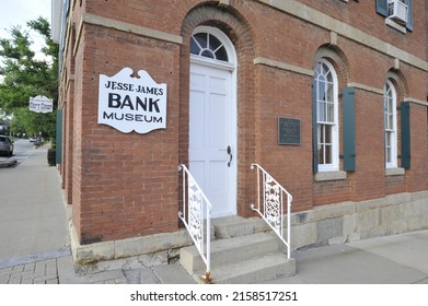 LIBER, UNITED STATES - Jun 08, 2013: A closeup of the Jesse James Bank Museum in Liberty, Missouri