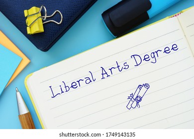 Liberal Arts Degree Inscription On The Sheet.