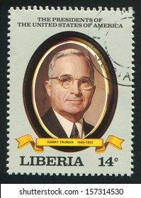 LIBERIA - CIRCA 1982: Stamp Printed By Liberia, Shows President Of The United States Harry Truman, Circa 1982