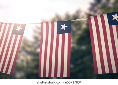 Liberia Flag Pennants