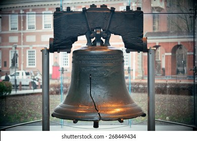 Liberty Bell and Independence Hall in Philadelphia - Shutterstock ID 268449434