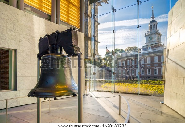 Liberty Bell old symbol of American freedom  in\
Philadelphia Pennsylvania,\
USA