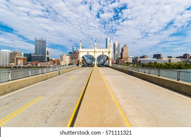 Liberty Bridge Above The Monongahela River In Pittsburgh, Pennsylvania