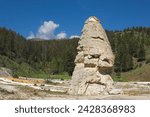 Liberty cap, mammoth hot springs, yellowstone national par, unesco world heritage site, wyoming, united states of america, north america
