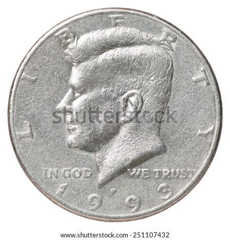 Liberty coin with the portrait of John F. Kennedy