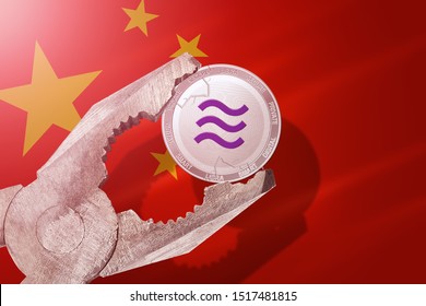 Libra regulation in China; facebook libra coin is under pressure  - Shutterstock ID 1517481815