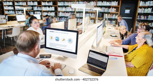 Library Academic Computer Education Internet Concept