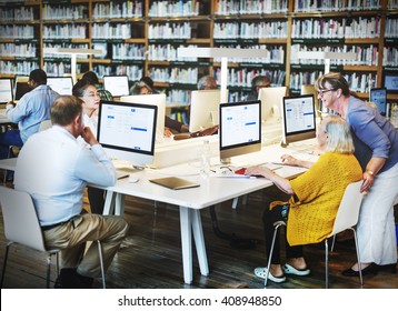 Library Academic Computer Education Internet Concept - Shutterstock ID 408948850
