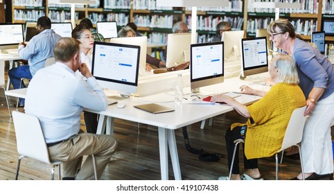 Library Academic Computer Education Internet Concept