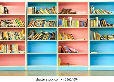 Library Book Shelf Background