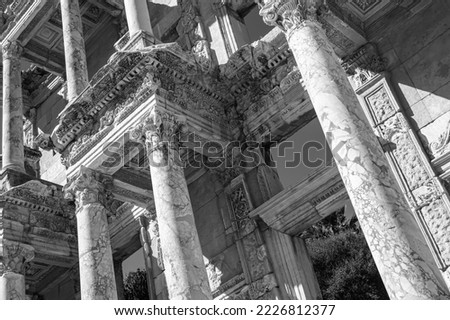 Library of the Greco-Roman ruins of Ephesus, in Izmir, Turkey