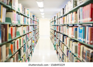 Library Hall In A High School, College Campus.