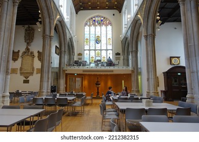 A Library Study Hall Is Seen In A Converted Church On June 5, 2019 In London, UK.