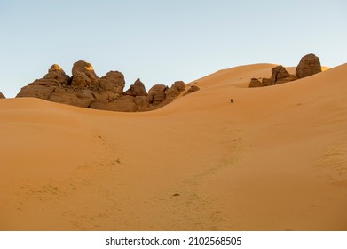 Libyan Desert Near Of Ghat City 