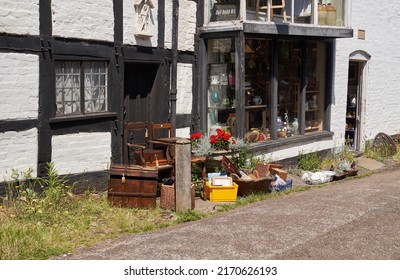 Lichfield, Staffordshire, UK 06 21 2022 Old Junk Shop Exterior Example