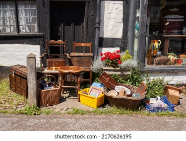 Lichfield, Staffordshire, UK 06 21 2022 Old Junk Shop Exterior Example