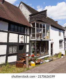 Lichfield, Staffordshire, UK 06 21 2022 Old Junk Shop Exterior Example