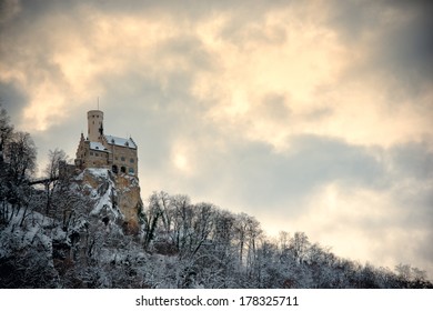 Lichtenstein Winter Castle - Shutterstock ID 178325711