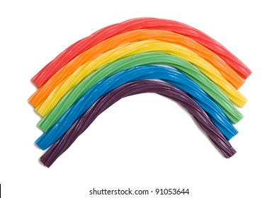 Licorice Rainbow Isolated On White