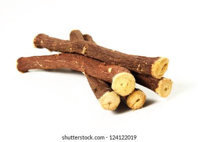 Licorice Roots On White Background Stock Photo 124122019 | Shutterstock