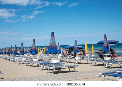 Lido Morelli, Italy - September 03, 2020 : View Of Lido Morelli Beach Club