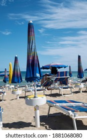 Lido Morelli, Italy - September 03, 2020 : View Of Lido Morelli Beach Club