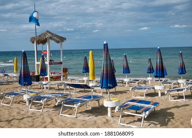 Lido Morelli, Italy - September 03, 2020 : View Of Lido Morelli Beach Club