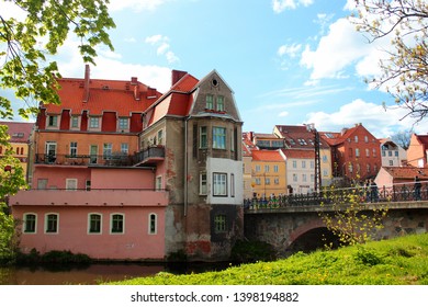 Lidzbark Warminski, Poland - May 6, 2019: Cityscape Of Central  Lidzbark Warminski, A Town In The Warmian-Masurian Voivodeship In Poland And The Capital Of Lidzbark County.