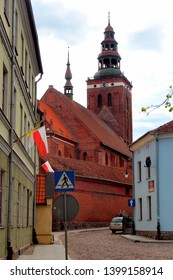 Lidzbark Warminski, Poland - May 6, 2019: Cityscape Of Central Lidzbark Warminski, A Town In The Warmian-Masurian Voivodeship In Poland And The Capital Of Lidzbark County.