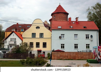 Lidzbark Warminski, Poland - May 6, 2019: Cityscape Of Central Lidzbark Warminski, A Town In The Warmian-Masurian Voivodeship In Poland And The Capital Of Lidzbark County.