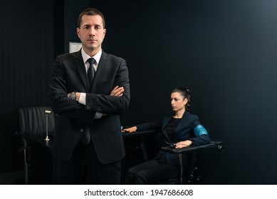 Lie Detector Machine And Business People