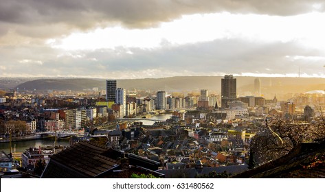 Liege Belgium City Skyline