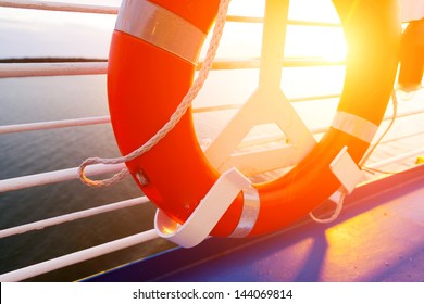 Life Buoy on a Cruise Ship - Powered by Shutterstock