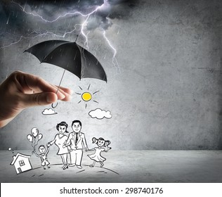 life and family insurance - safety concept
