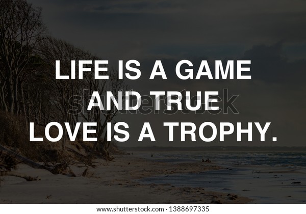 Life Game True Love Trophy Motivational Stock Photo Edit Now