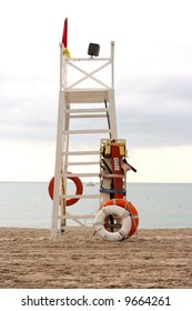 Life Guard Tower On A Beach