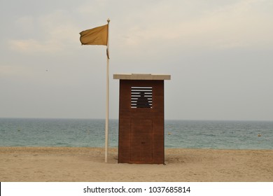 Life Guard Tower In Wes Anderson Color Palette