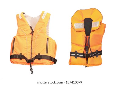 Life Jacket Under The White Background