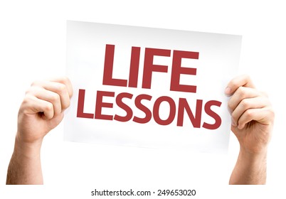 Life Lessons Card Isolated On White Background