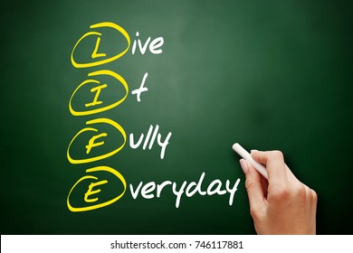 Life Live Fully Everyday Acronym Concept Stock Photo 746117881 ...