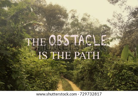Life Motivational Quotes The Obstacle Path Stock Photo Edit Now